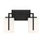 Designers Fountain Cambria 13.5in 2-Light Matte Black Modern Indoor Vanity Light with Etched Opal Glass Shades D258M-2B-MB - alternate 1